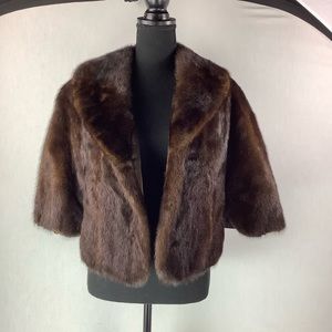 1950's Vintage Brown Fur Cape